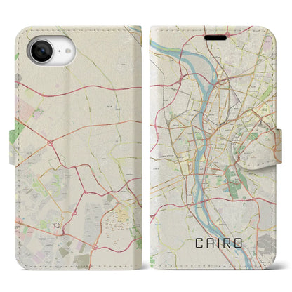 【カイロ（エジプト）】地図柄iPhoneケース（手帳タイプ）