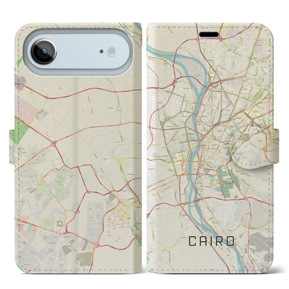 【カイロ（エジプト）】地図柄iPhoneケース（手帳タイプ）