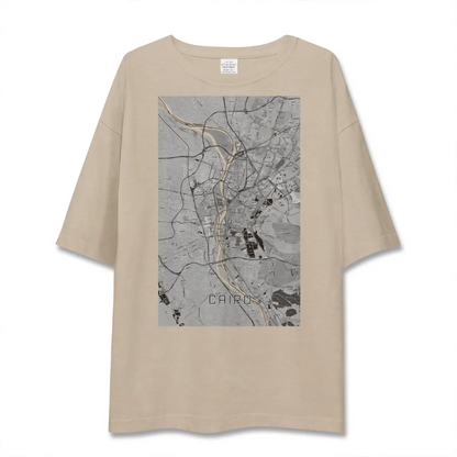 【カイロ（エジプト）】地図柄ビッグシルエットTシャツ