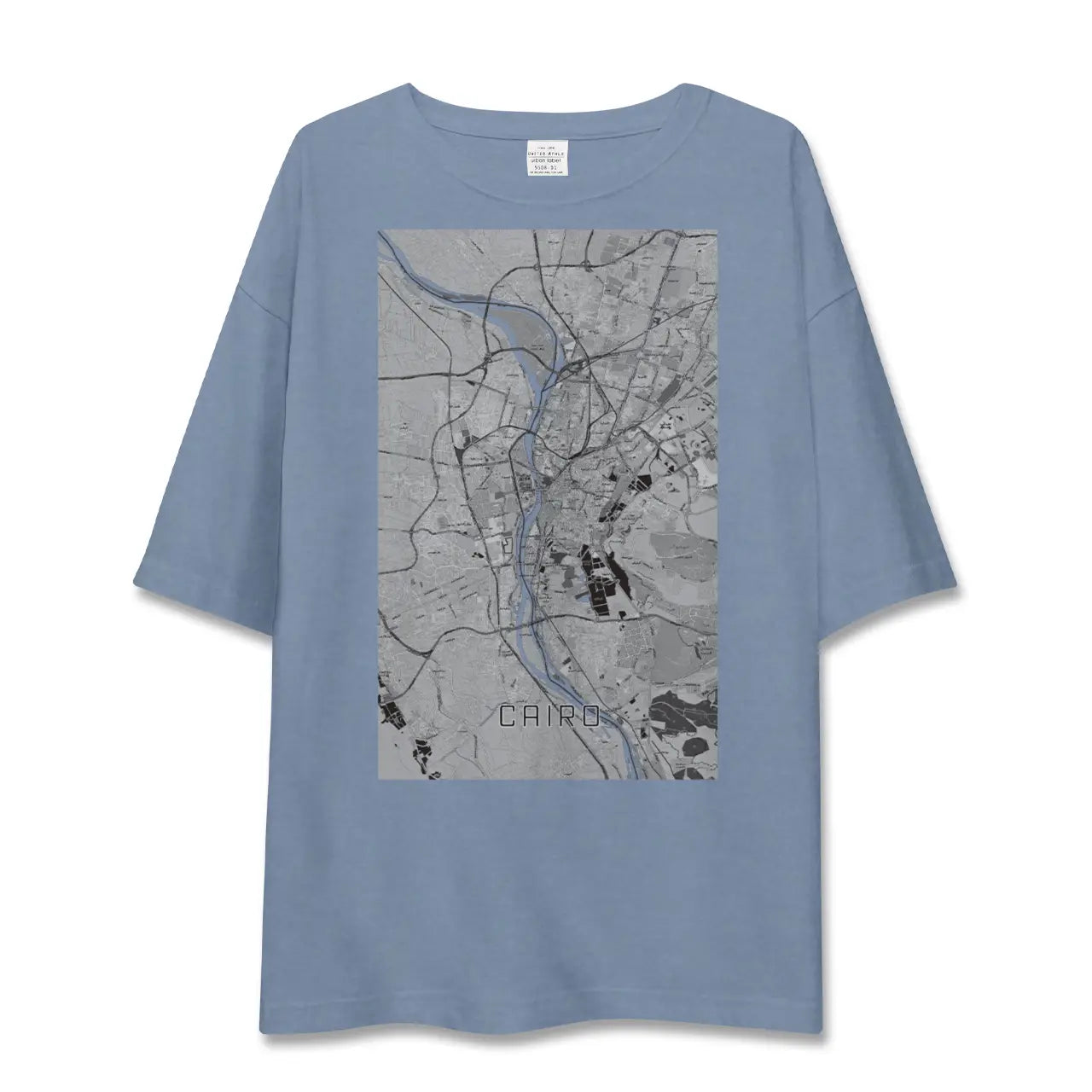 【カイロ（エジプト）】地図柄ビッグシルエットTシャツ