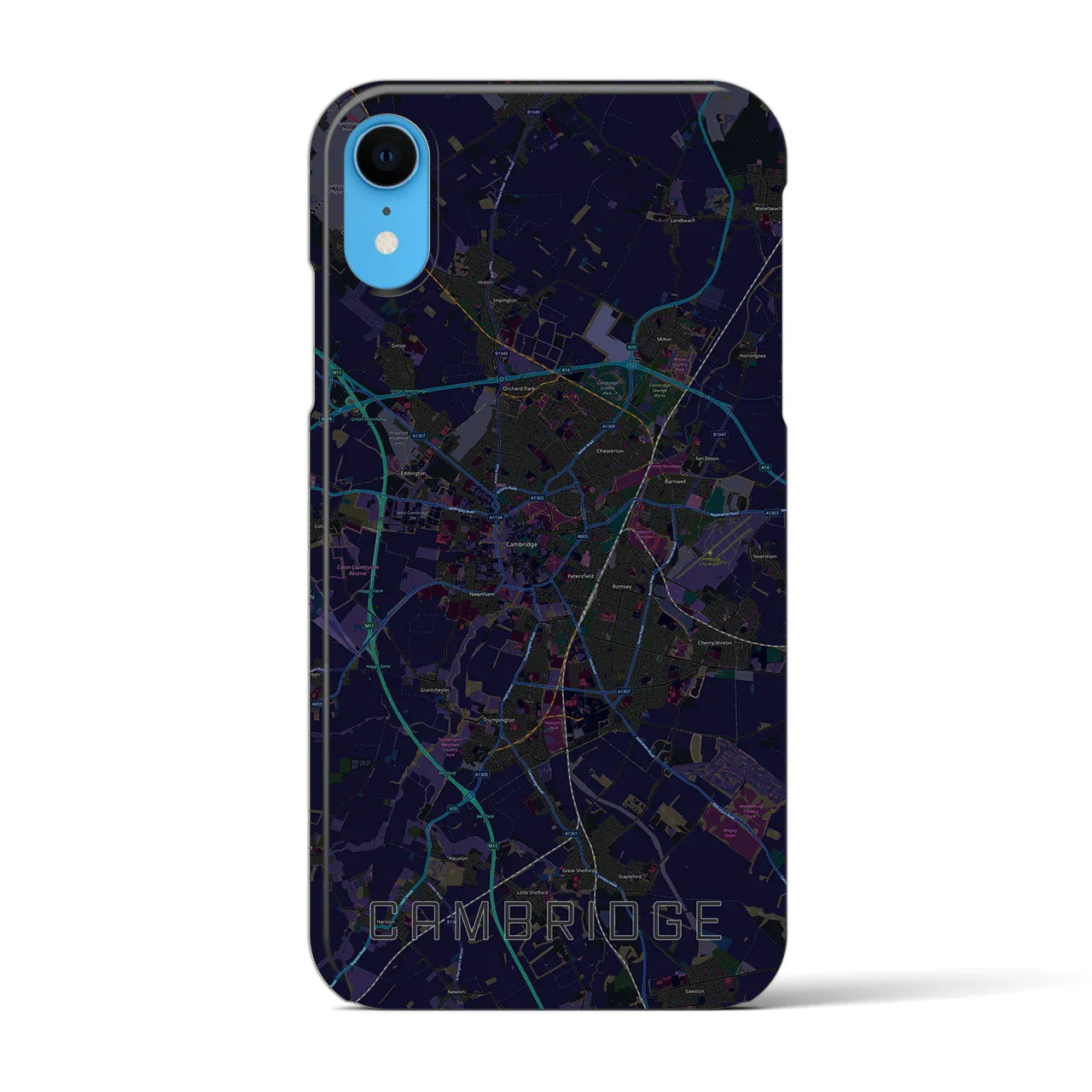 【ケンブリッジ（イギリス）】地図柄iPhoneケース（バックカバータイプ）