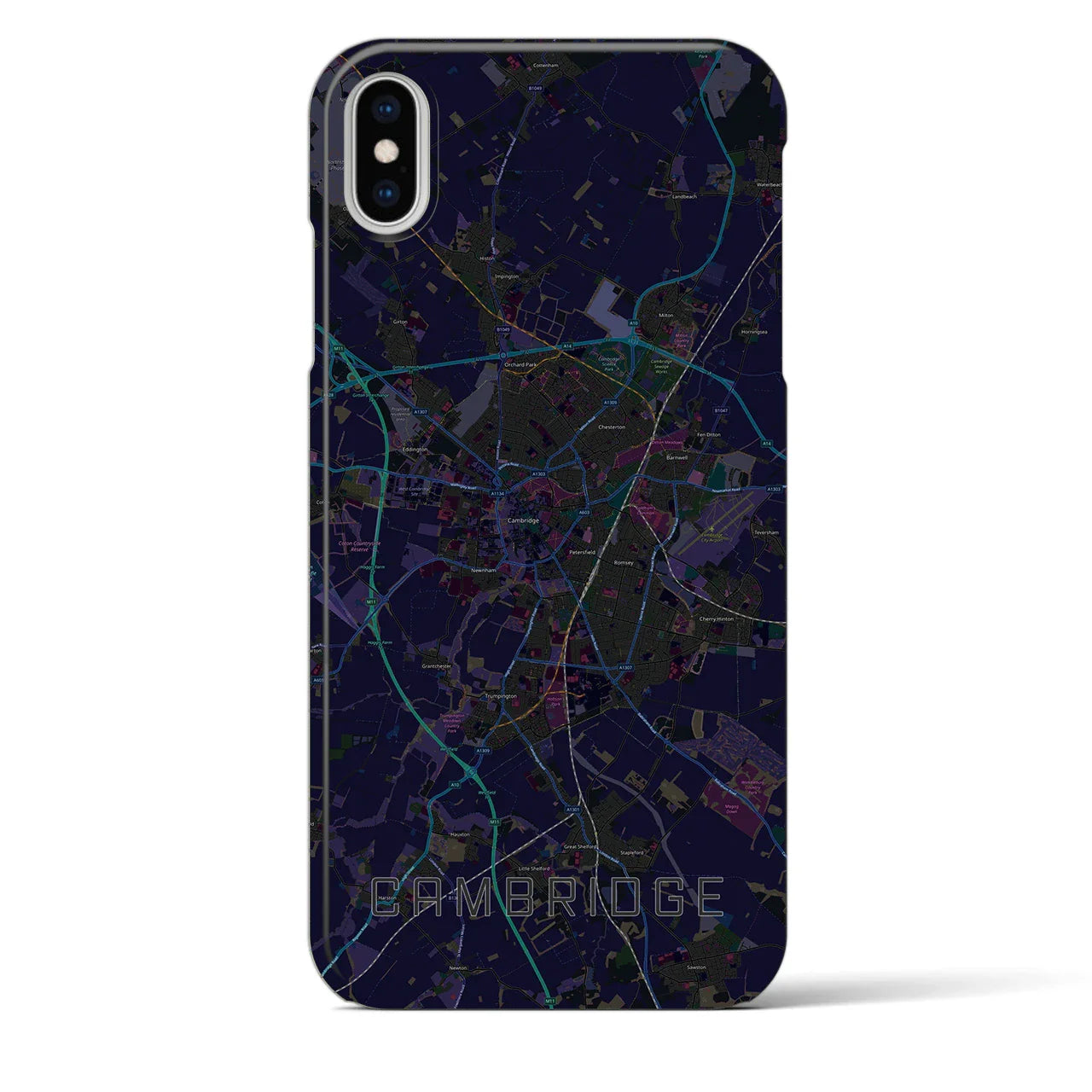 【ケンブリッジ（イギリス）】地図柄iPhoneケース（バックカバータイプ）