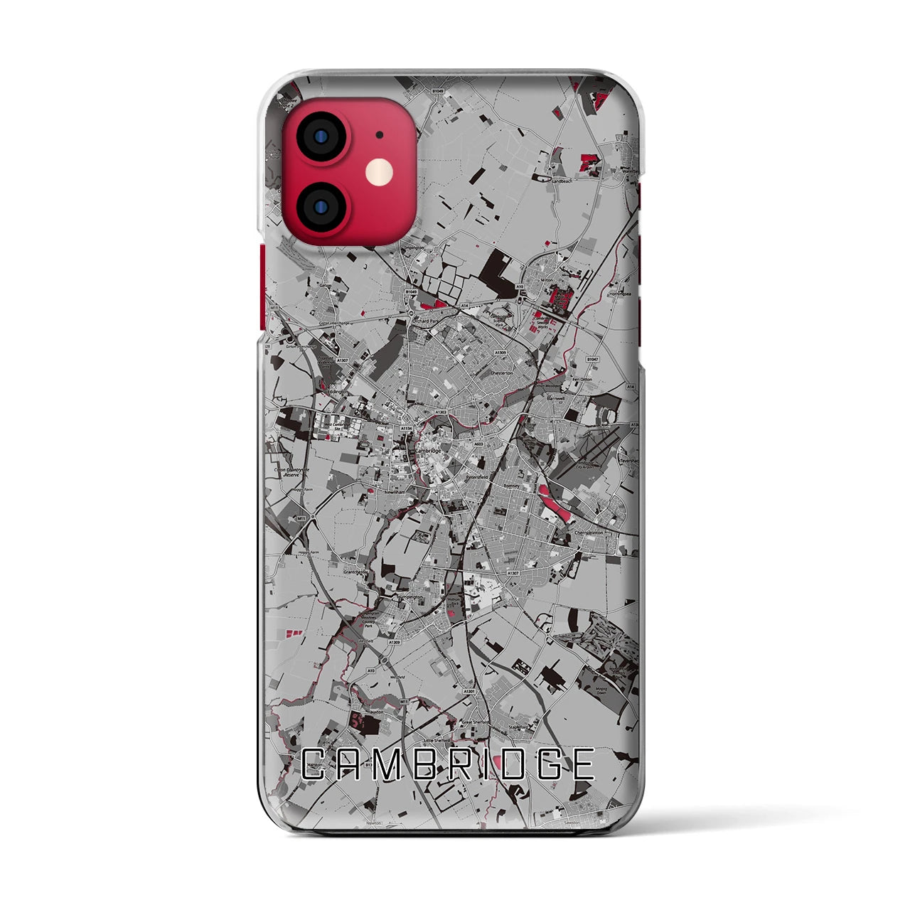 【ケンブリッジ（イギリス）】地図柄iPhoneケース（クリアタイプ）