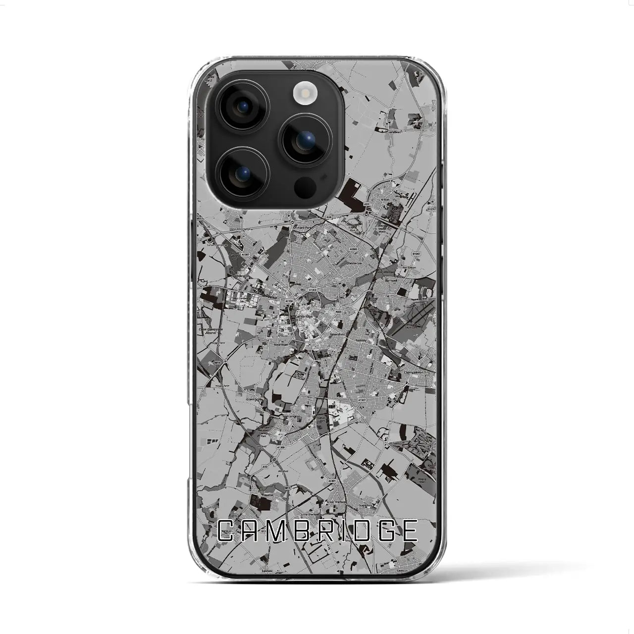【ケンブリッジ（イギリス）】地図柄iPhoneケース（クリアタイプ）