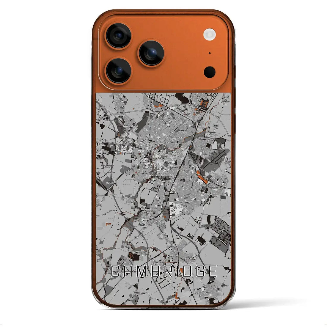【ケンブリッジ（イギリス）】地図柄iPhoneケース（クリアタイプ）