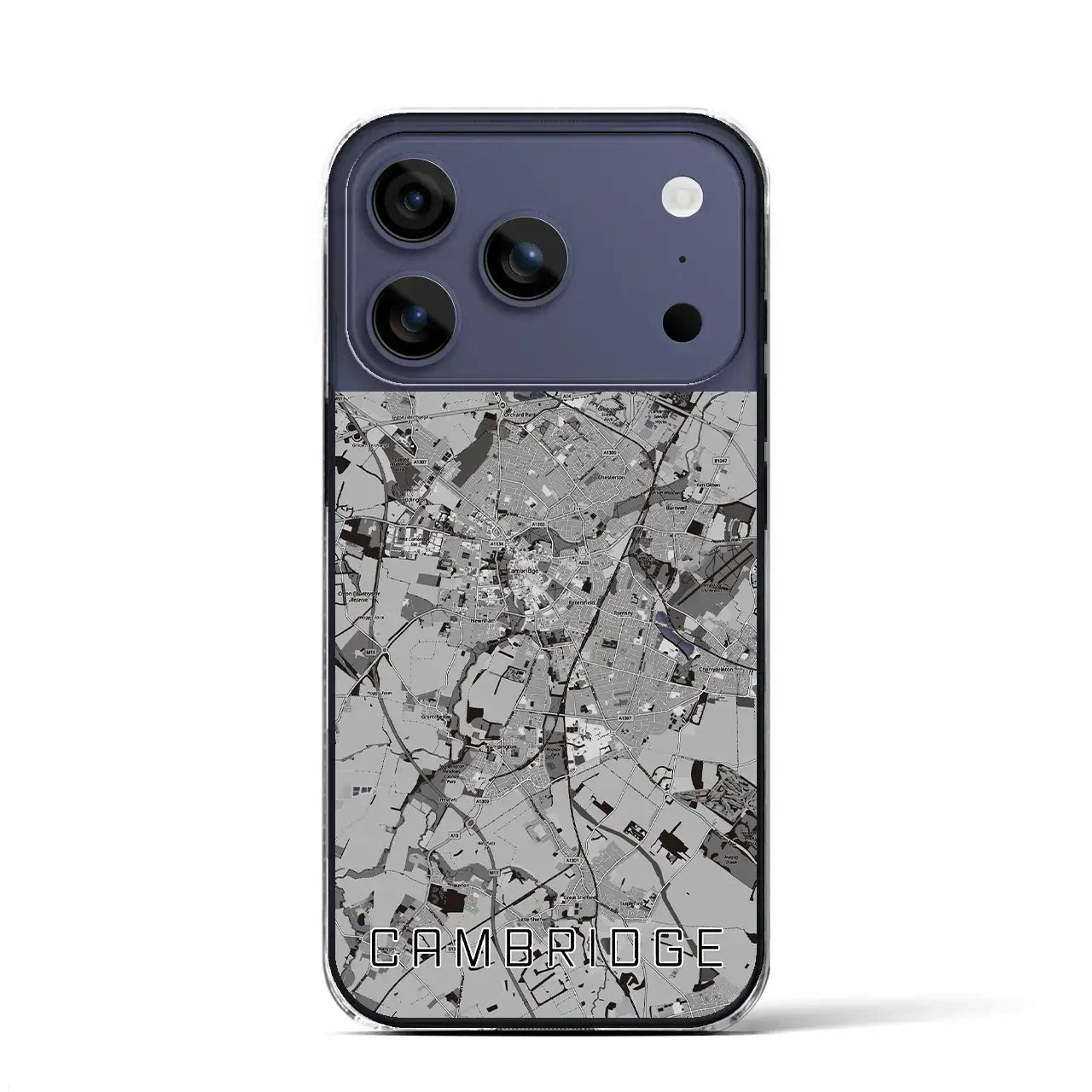 【ケンブリッジ（イギリス）】地図柄iPhoneケース（クリアタイプ）