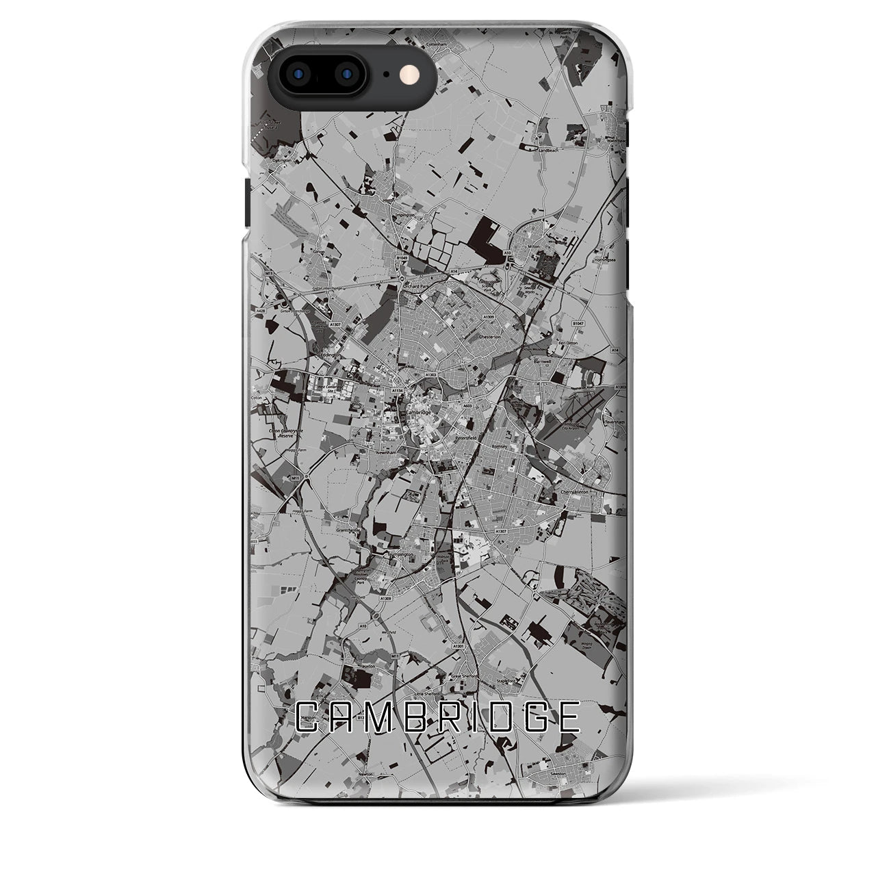 【ケンブリッジ（イギリス）】地図柄iPhoneケース（クリアタイプ）
