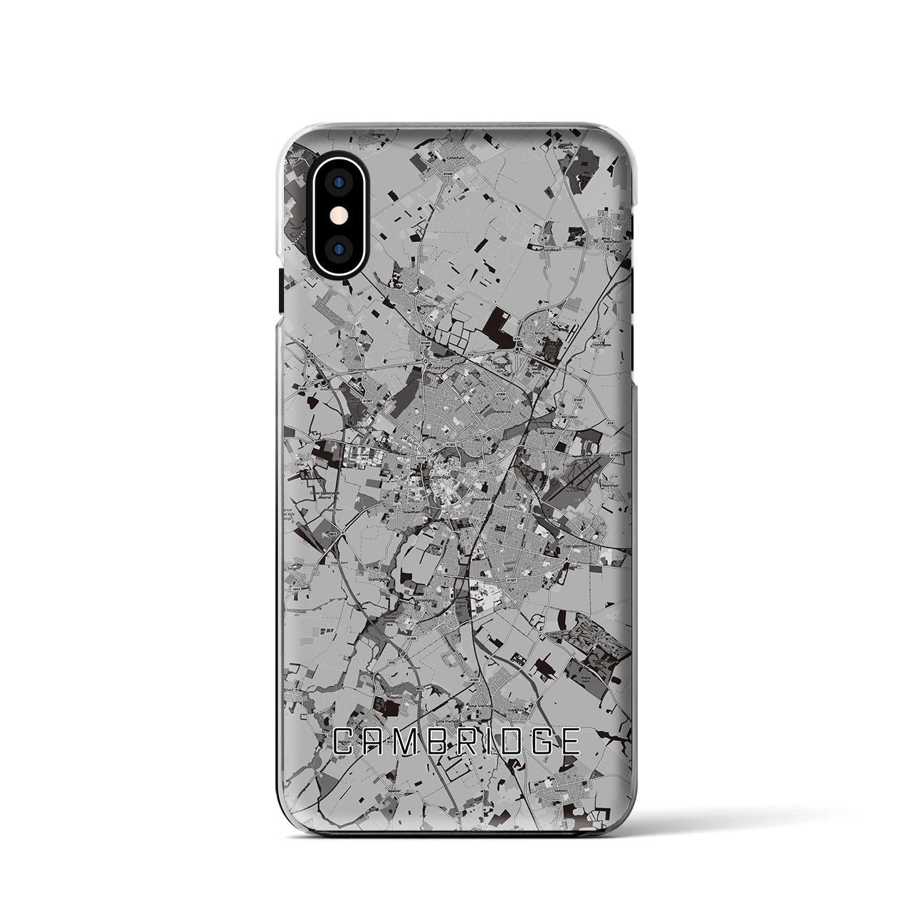 【ケンブリッジ（イギリス）】地図柄iPhoneケース（クリアタイプ）