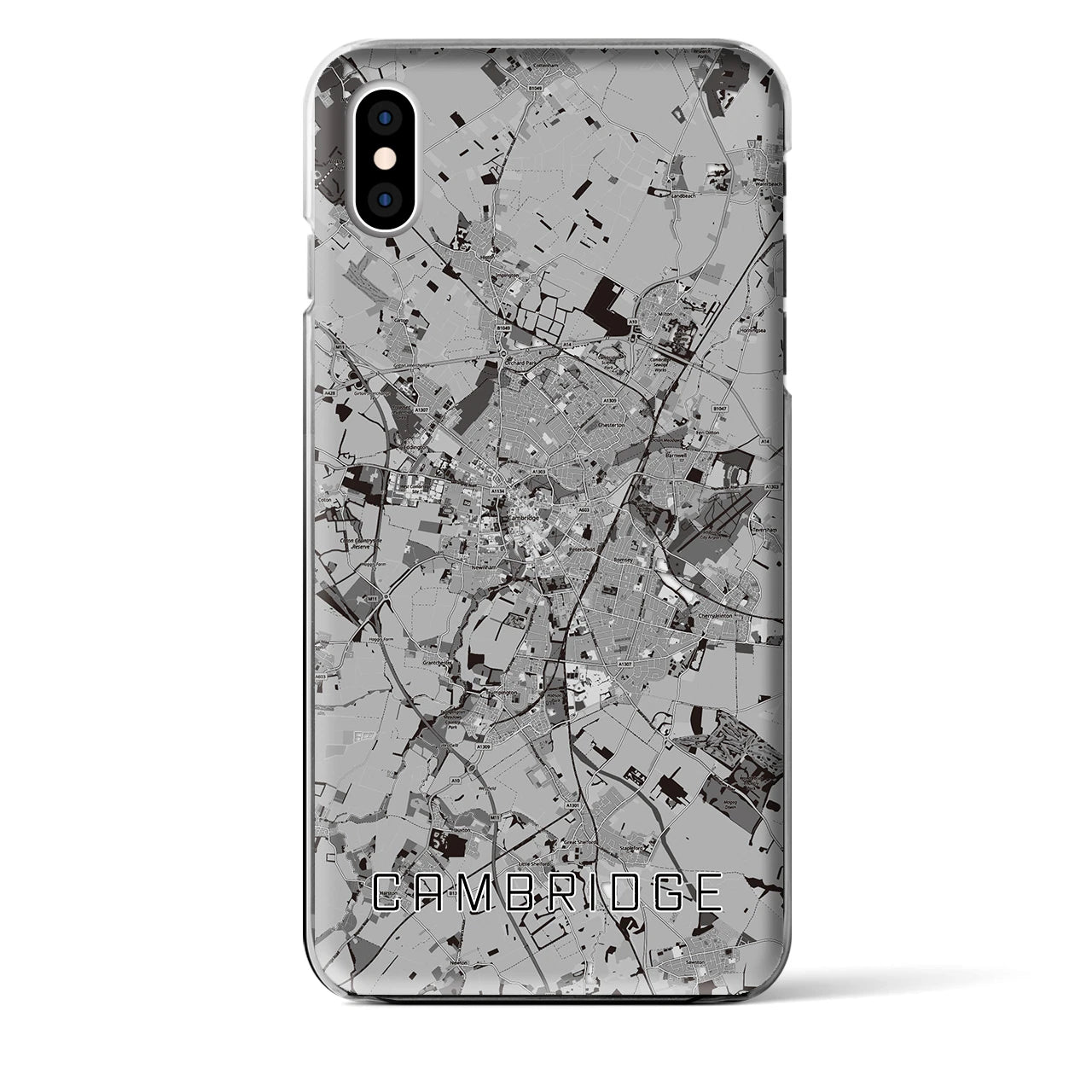 【ケンブリッジ（イギリス）】地図柄iPhoneケース（クリアタイプ）