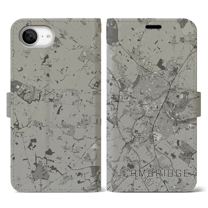 【ケンブリッジ（イギリス）】地図柄iPhoneケース（手帳タイプ）