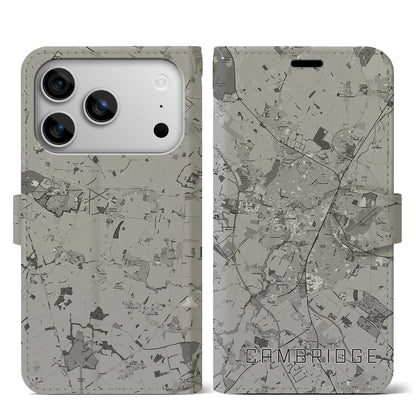 【ケンブリッジ（イギリス）】地図柄iPhoneケース（手帳タイプ）