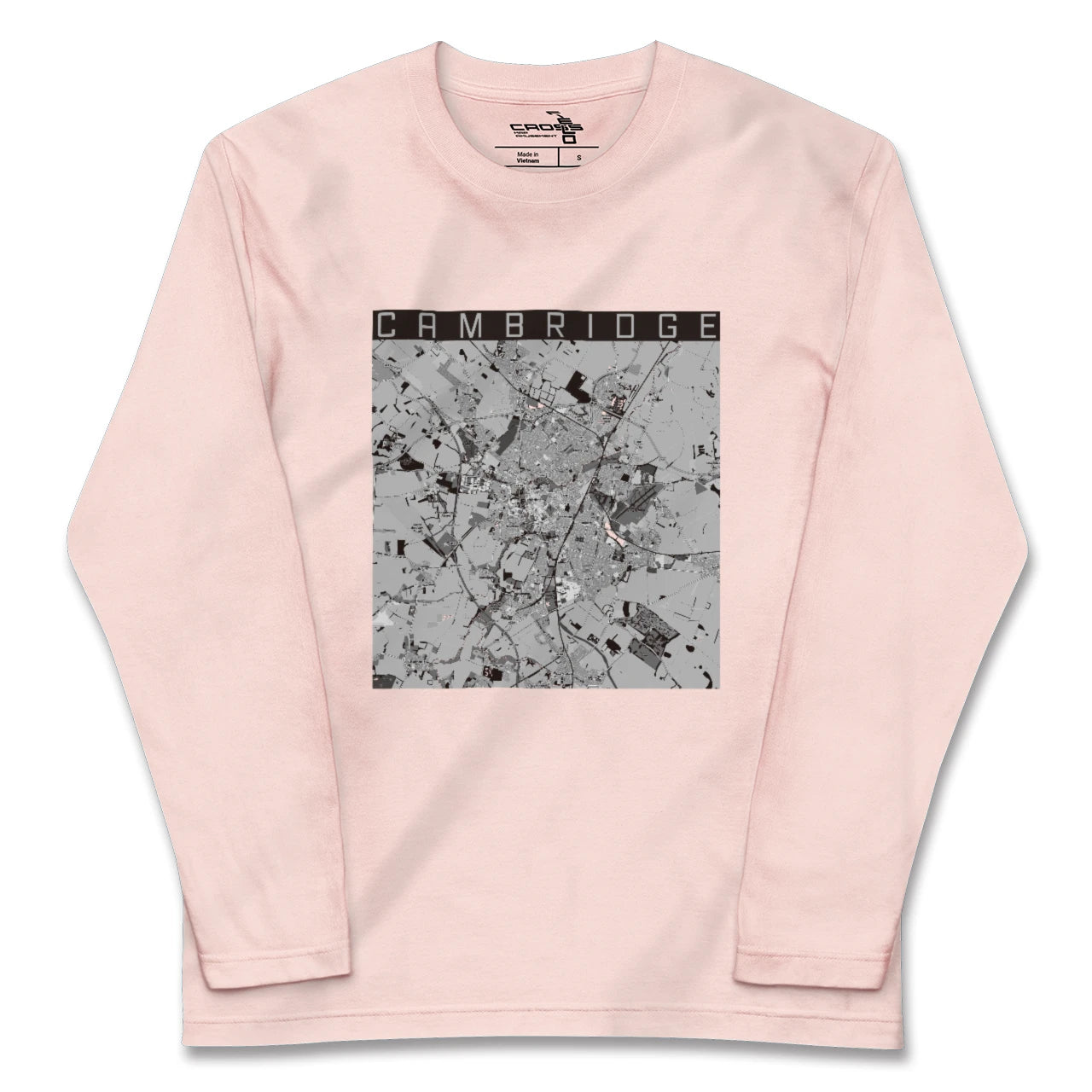 【ケンブリッジ（イギリス）】地図柄ロングスリーブTシャツ