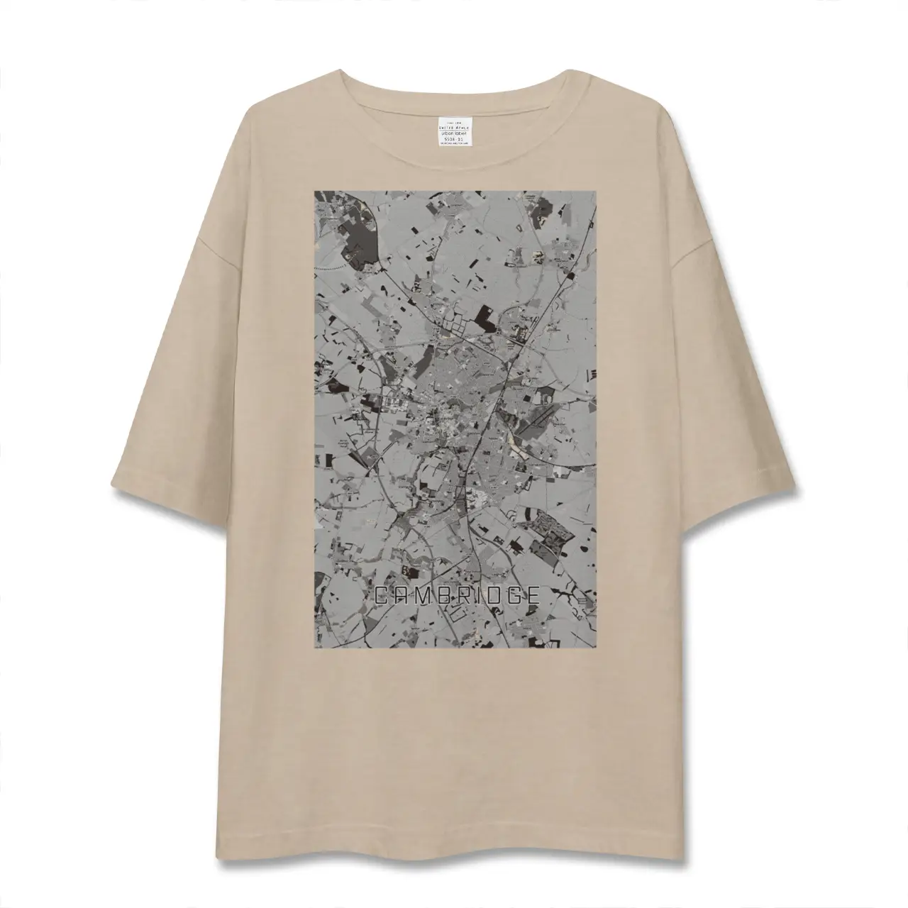 【ケンブリッジ（イギリス）】地図柄ビッグシルエットTシャツ