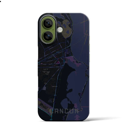 【カンクン（メキシコ）】地図柄iPhoneケース（バックカバータイプ）