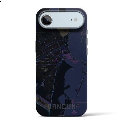 【カンクン（メキシコ）】地図柄iPhoneケース（バックカバータイプ）