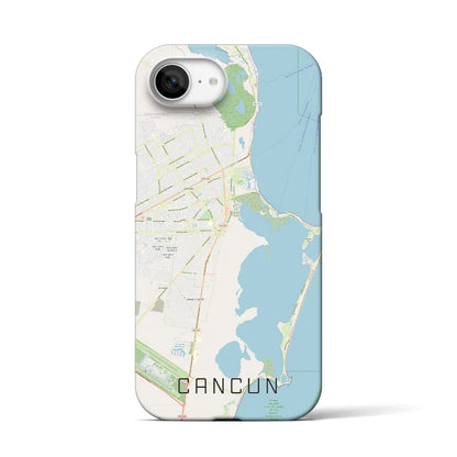 【カンクン（メキシコ）】地図柄iPhoneケース（バックカバータイプ）