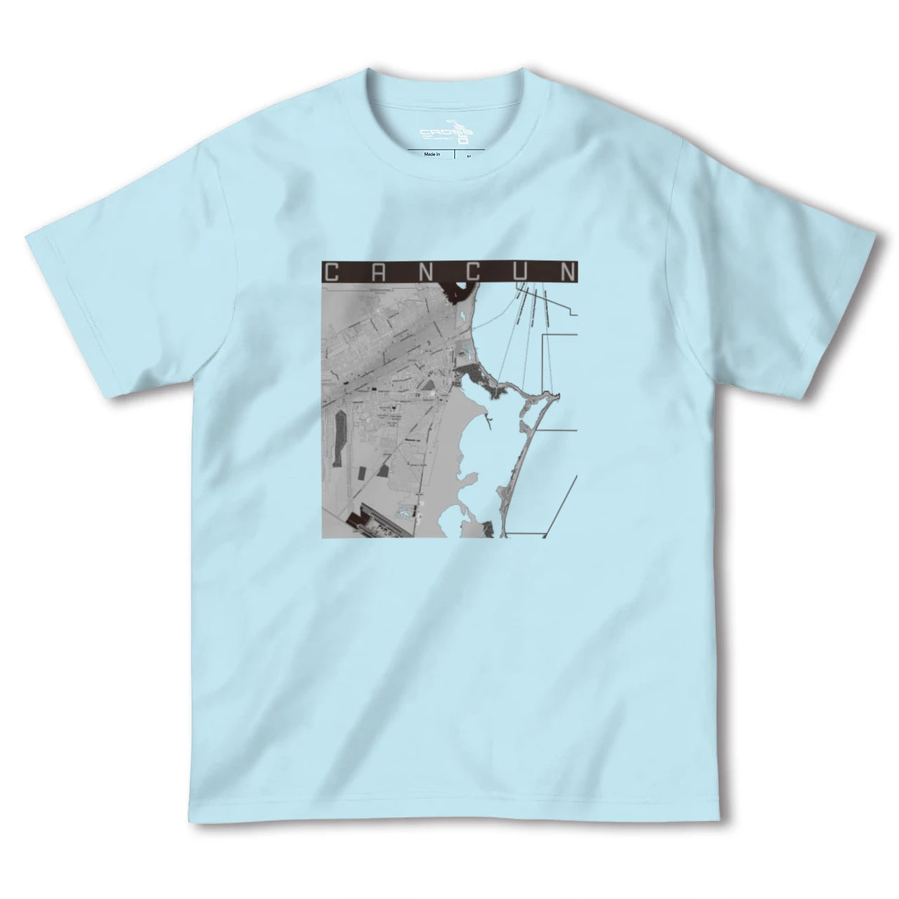 【カンクン（メキシコ）】地図柄ヘビーウェイトTシャツ