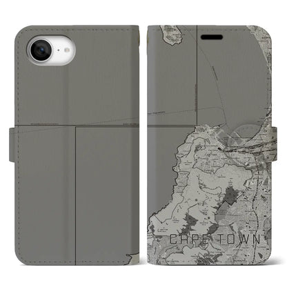 【ケープタウン（南アフリカ）】地図柄iPhoneケース（手帳タイプ）