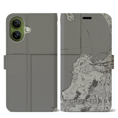 【ケープタウン（南アフリカ）】地図柄iPhoneケース（手帳タイプ）