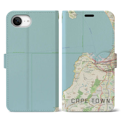 【ケープタウン（南アフリカ）】地図柄iPhoneケース（手帳タイプ）