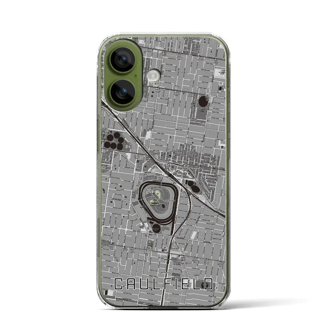 【コーフィールド（オーストラリア）】地図柄iPhoneケース（クリアタイプ）モノトーン・iPhone 17 Pro Max 用