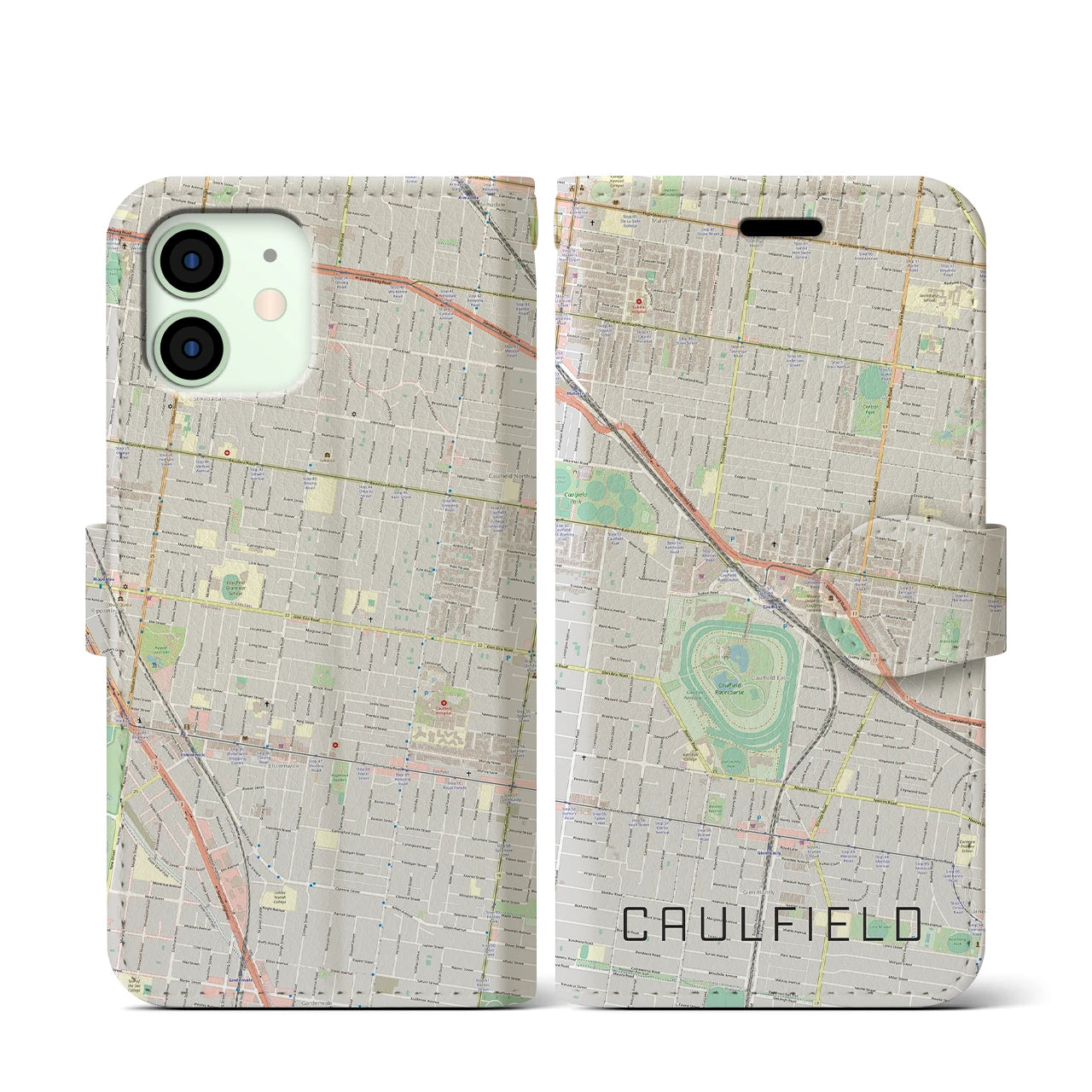 【コーフィールド（オーストラリア）】地図柄iPhoneケース（手帳タイプ）