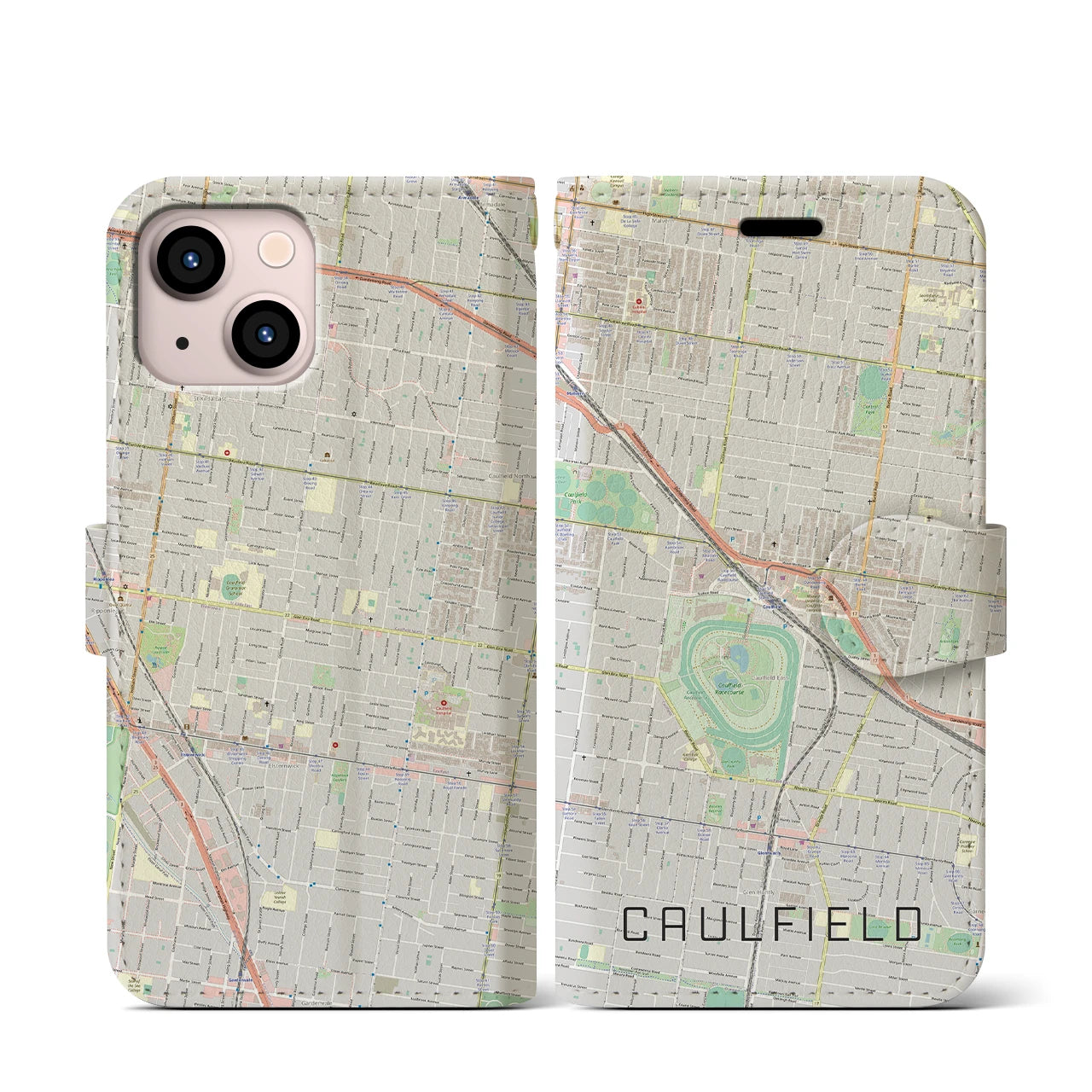 【コーフィールド（オーストラリア）】地図柄iPhoneケース（手帳タイプ）