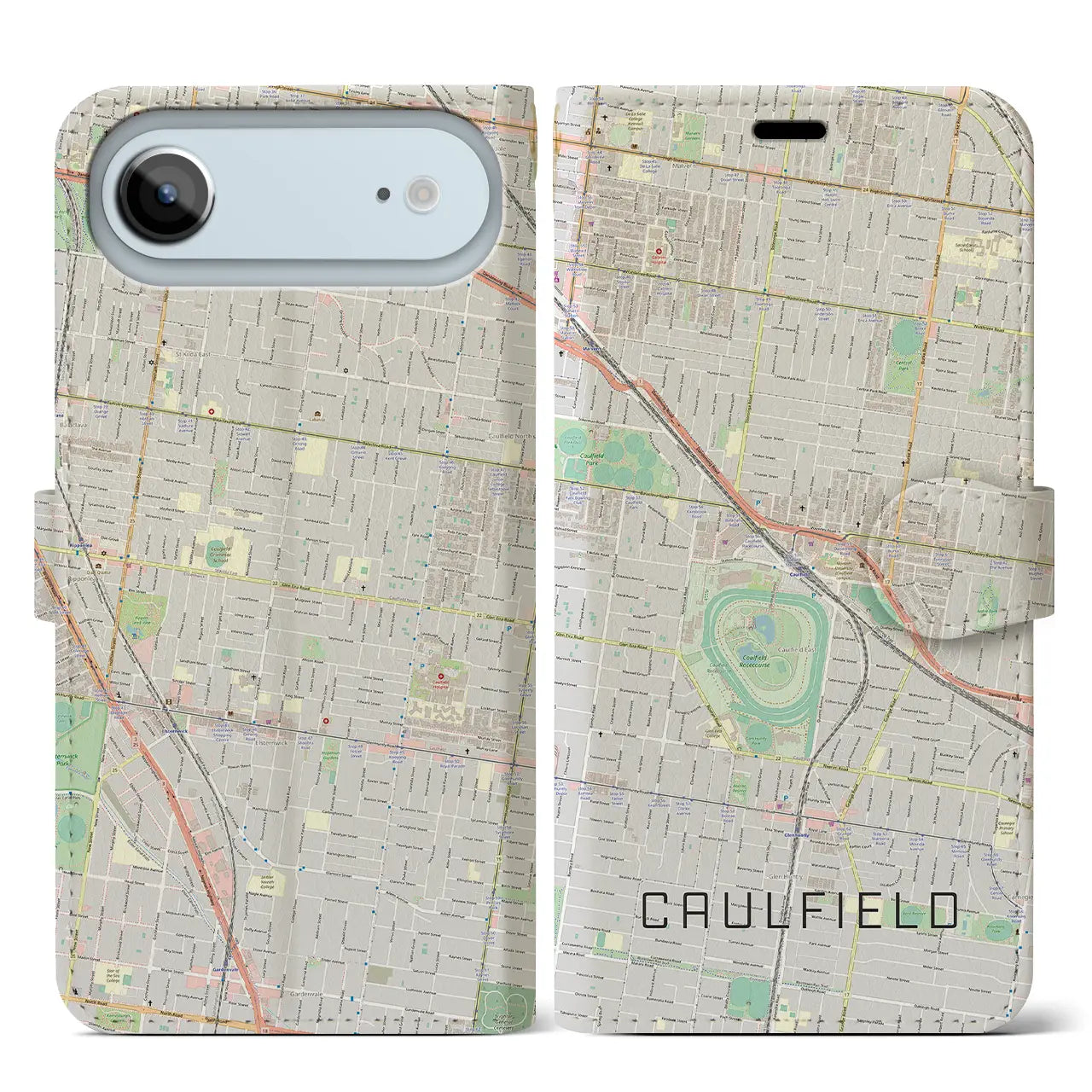 【コーフィールド（オーストラリア）】地図柄iPhoneケース（手帳タイプ）