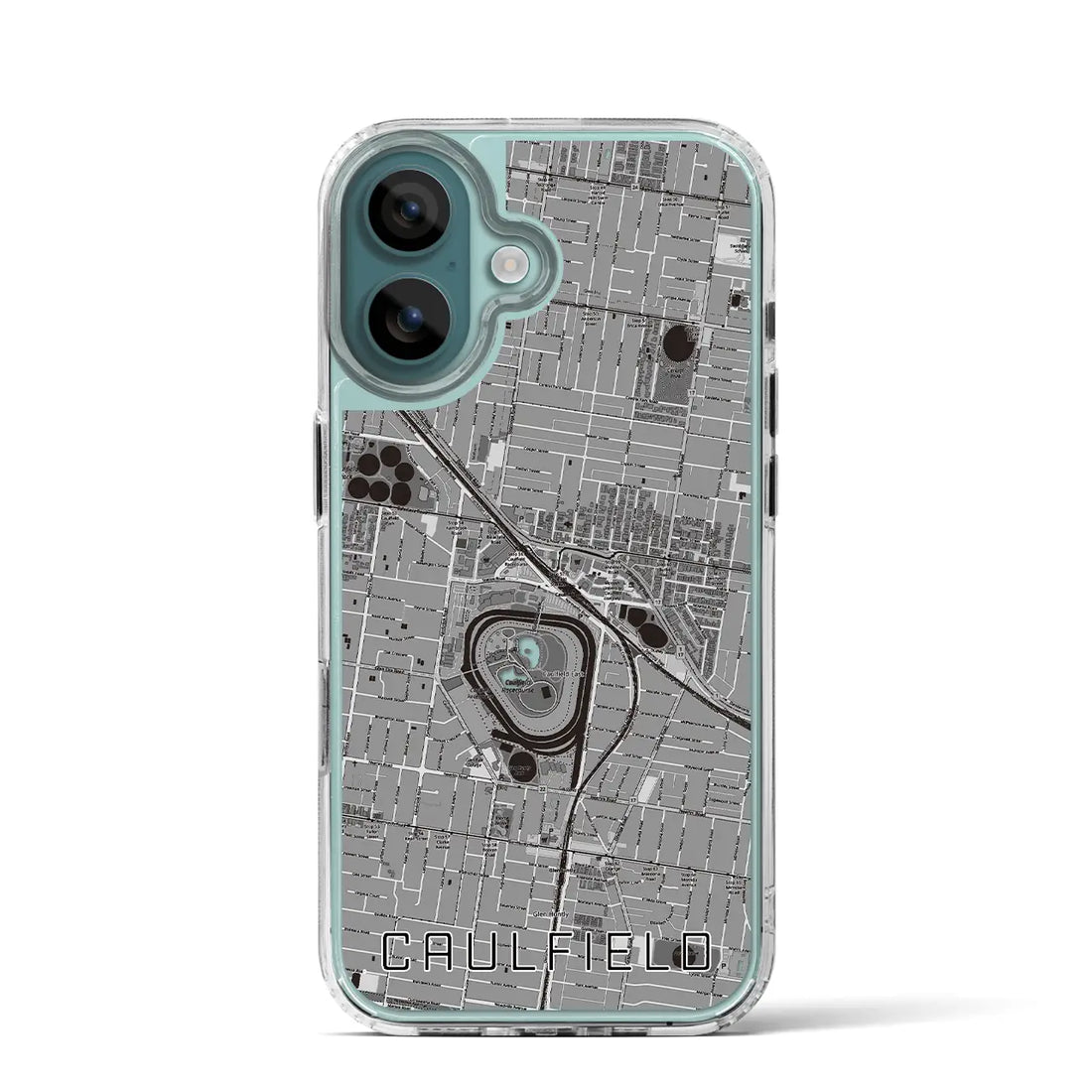 【コーフィールド（オーストラリア）】地図柄iPhoneケース（MagSafeタイプ）モノトーン・iPhone 16 Pro 用