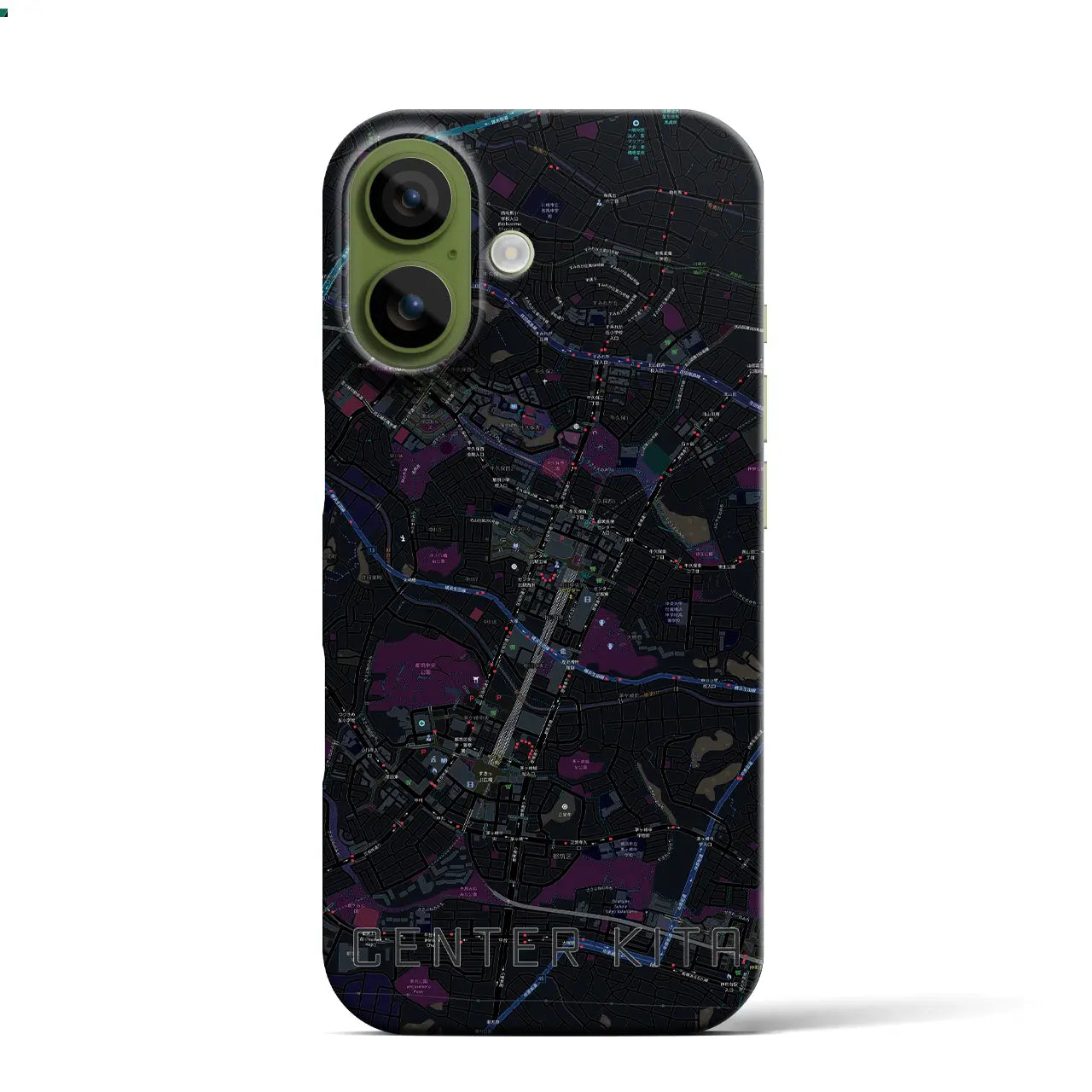 【センター北（神奈川県）】地図柄iPhoneケース（バックカバータイプ）