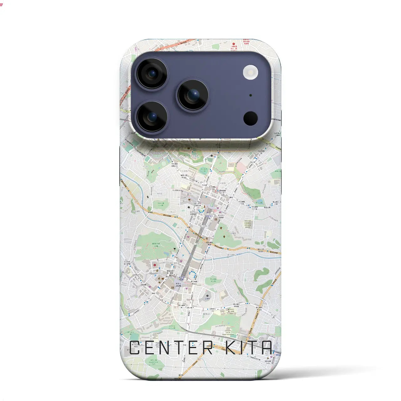 【センター北（神奈川県）】地図柄iPhoneケース（バックカバータイプ）