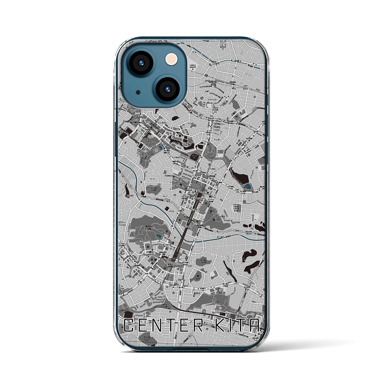 【センター北（神奈川県）】地図柄iPhoneケース（クリアタイプ）