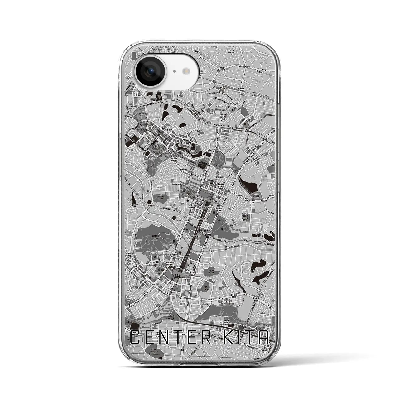 【センター北（神奈川県）】地図柄iPhoneケース（クリアタイプ）