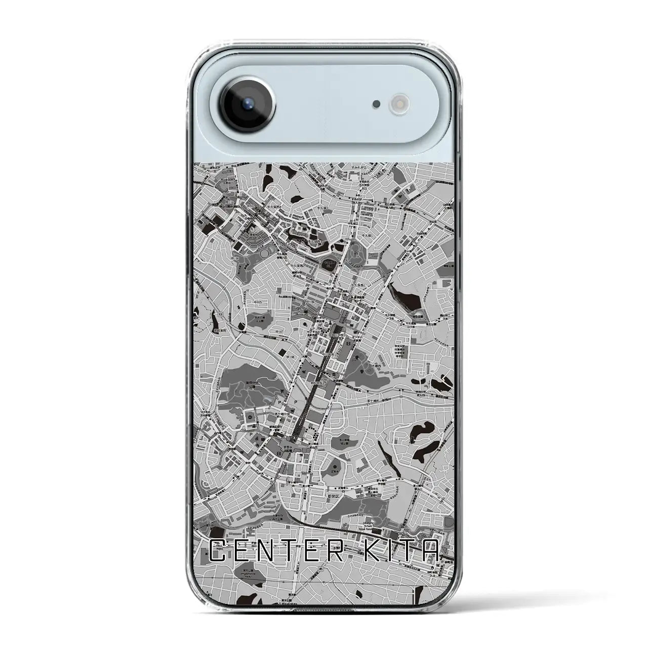 【センター北（神奈川県）】地図柄iPhoneケース（クリアタイプ）