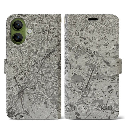 【センター北（神奈川県）】地図柄iPhoneケース（手帳タイプ）