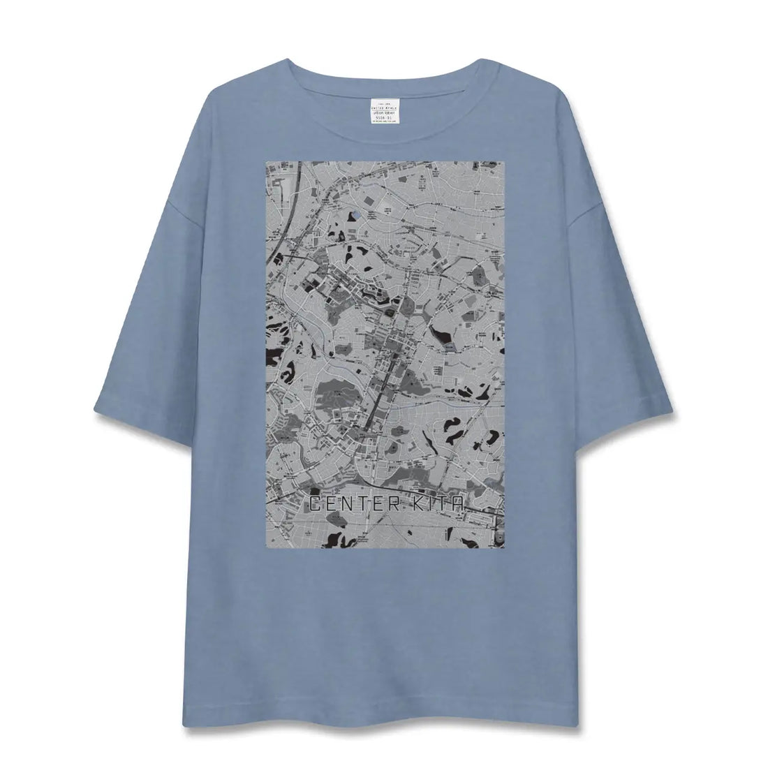 【センター北（神奈川県）】地図柄ビッグシルエットTシャツ