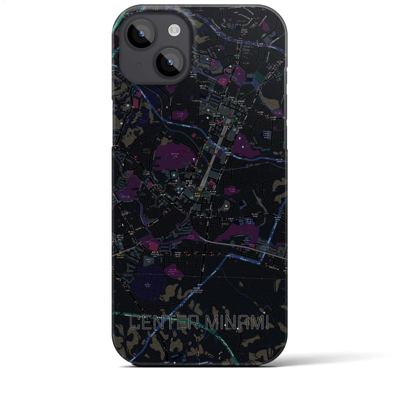 【センター南（神奈川県）】地図柄iPhoneケース（バックカバータイプ）