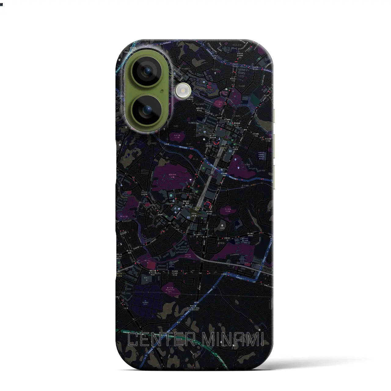 【センター南（神奈川県）】地図柄iPhoneケース（バックカバータイプ）