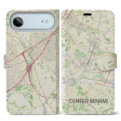 【センター南（神奈川県）】地図柄iPhoneケース（手帳タイプ）