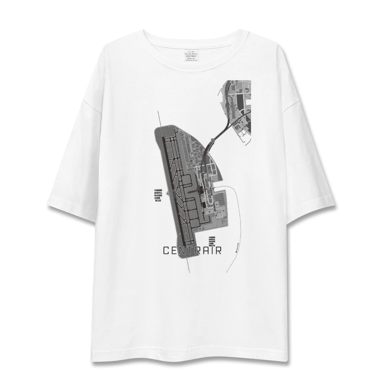【中部国際空港（愛知県）】地図柄ビッグシルエットTシャツ