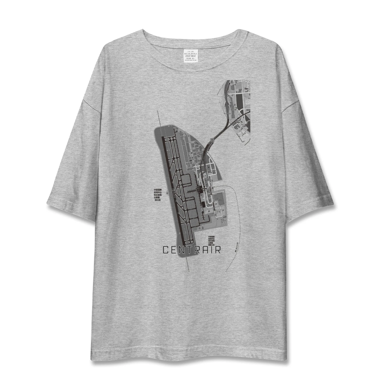 【中部国際空港（愛知県）】地図柄ビッグシルエットTシャツ