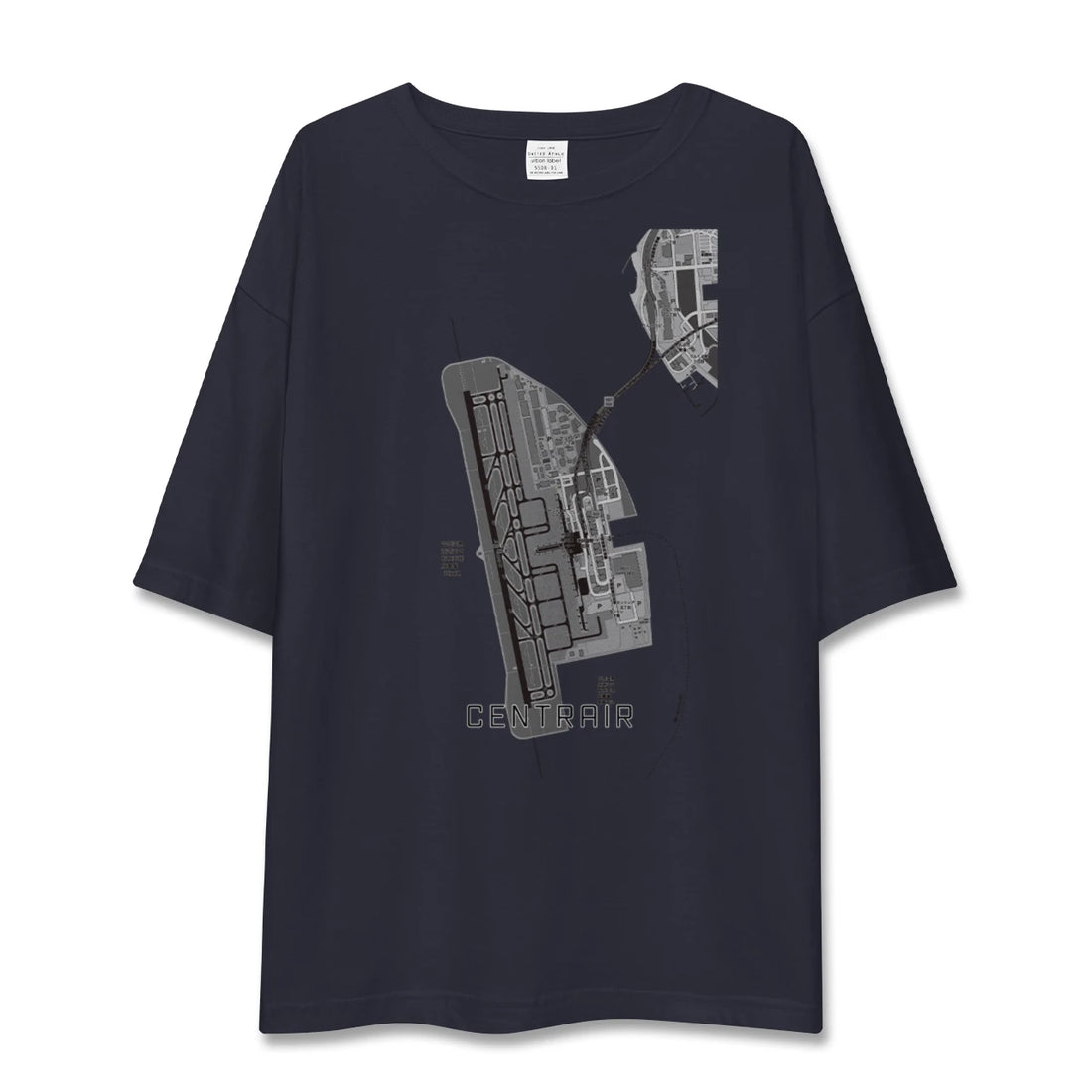【中部国際空港（愛知県）】地図柄ビッグシルエットTシャツ
