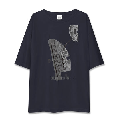 【中部国際空港（愛知県）】地図柄ビッグシルエットTシャツ