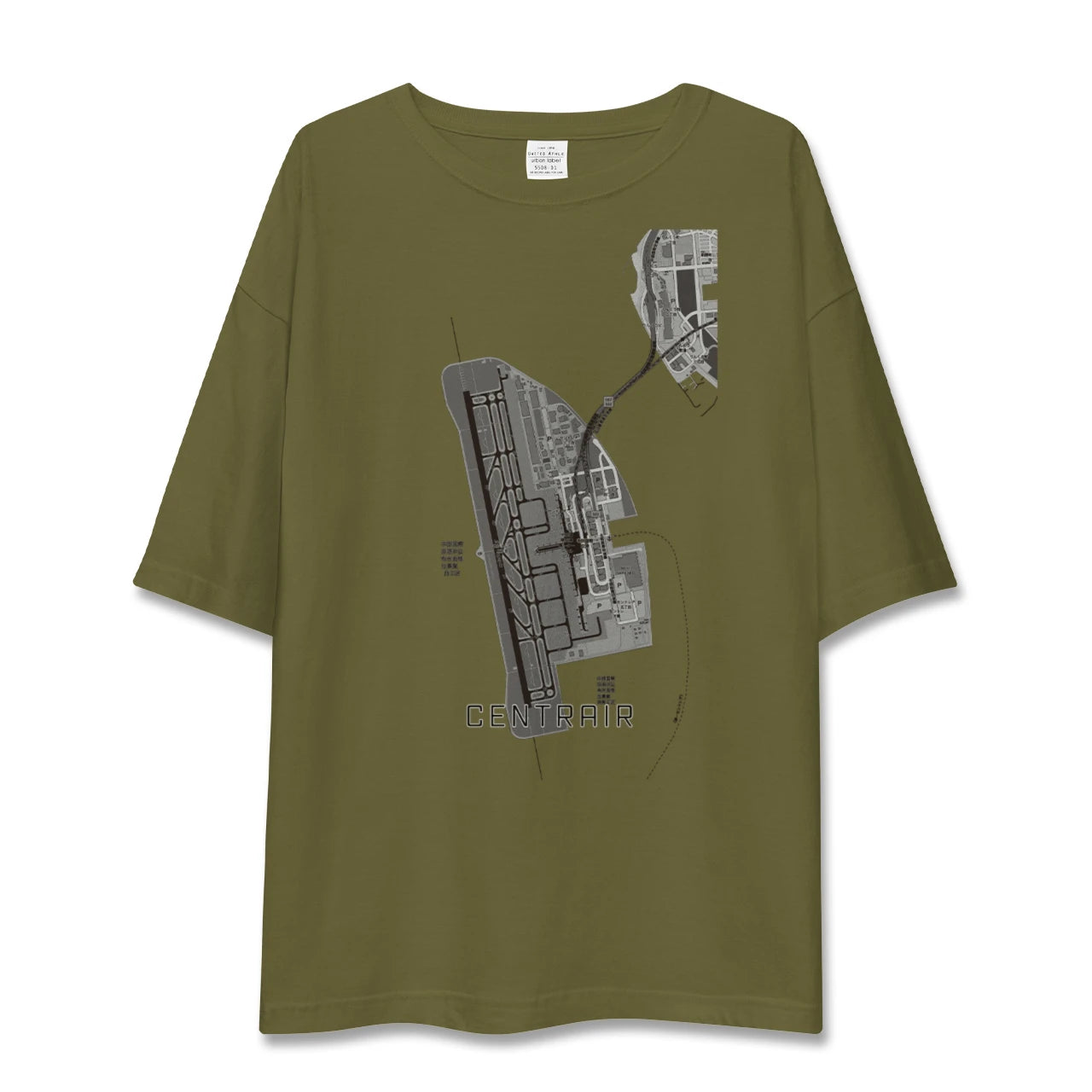 【中部国際空港（愛知県）】地図柄ビッグシルエットTシャツ