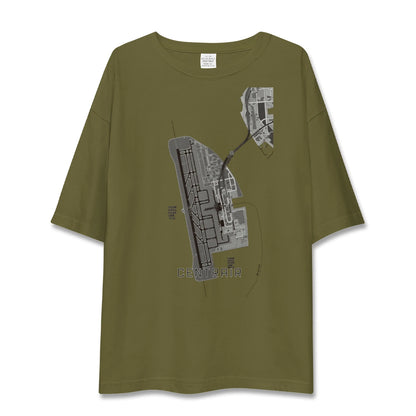 【中部国際空港（愛知県）】地図柄ビッグシルエットTシャツ