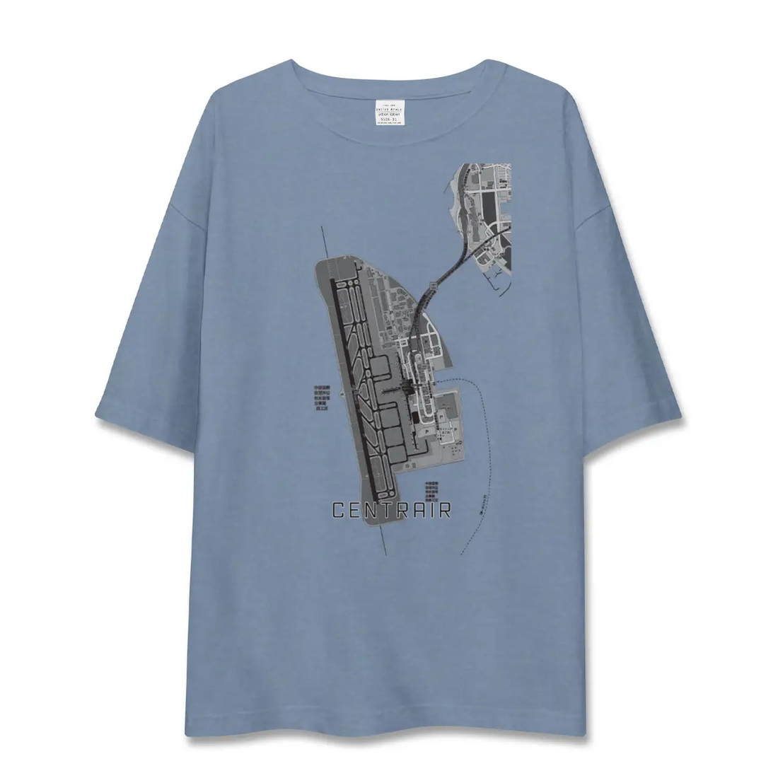 【中部国際空港（愛知県）】地図柄ビッグシルエットTシャツ