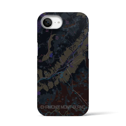 【シャモニー（フランス）】地図柄iPhoneケース（バックカバータイプ）