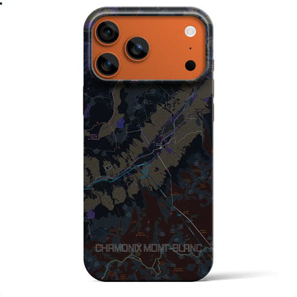 【シャモニー（フランス）】地図柄iPhoneケース（バックカバータイプ）