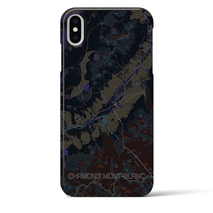 【シャモニー（フランス）】地図柄iPhoneケース（バックカバータイプ）