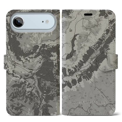 【シャモニー（フランス）】地図柄iPhoneケース（手帳タイプ）